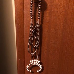 Layered white squash necklace